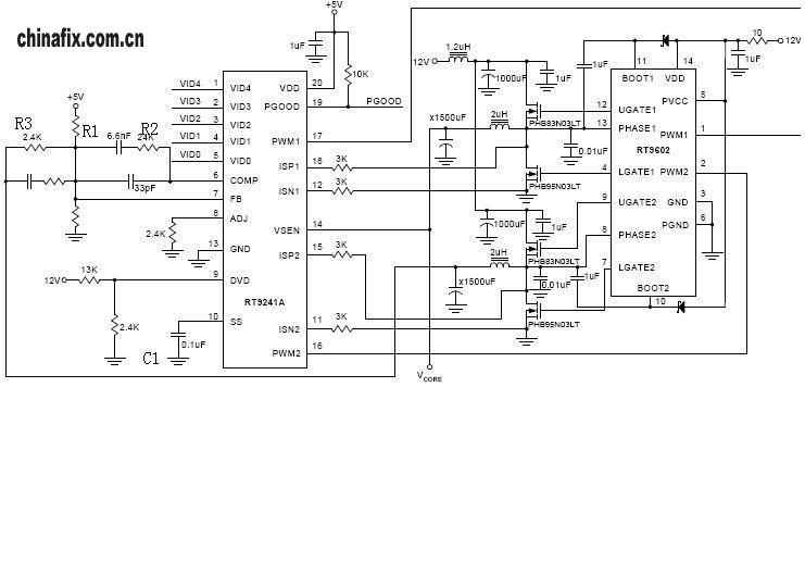 RT9241电源IC在线测试数据