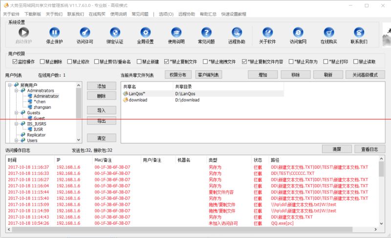 大势至共享文件管理系统如何设置共享文件访问权限与操作系统共享文件权限设置有何不同