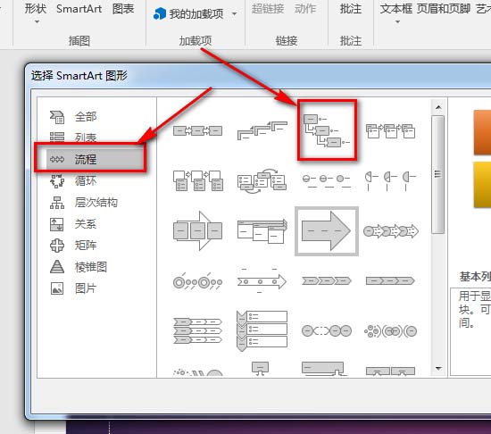 ppt怎么绘制精美带箭头的流程图?