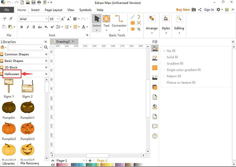 Edraw Max亿图图示怎么绘制建万圣节精灵形象?