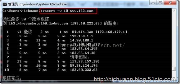 网络管理常用命令之五 Tracert 命令详解（图文）
