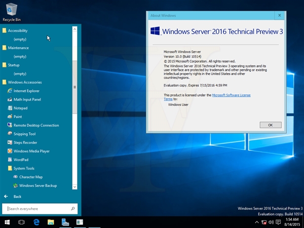 [海量截图+镜像下载]Windows Server 2016第三技术预览版泄露