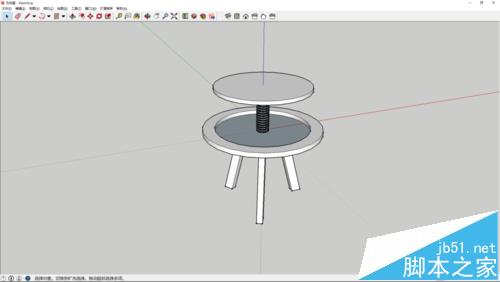 sketchup怎么绘制一个很有创意的桌椅模型?