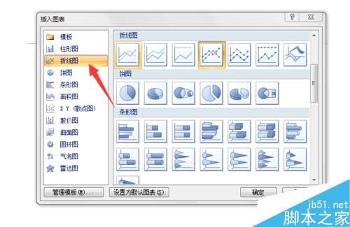 在office word2007中怎么插入多条折线图的图表?