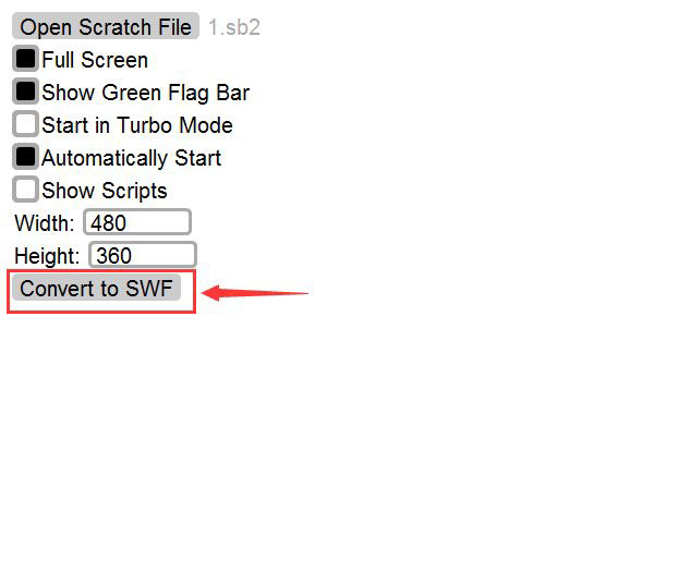 scratch文件怎么转换成swf格式? scratch转换格式的技巧