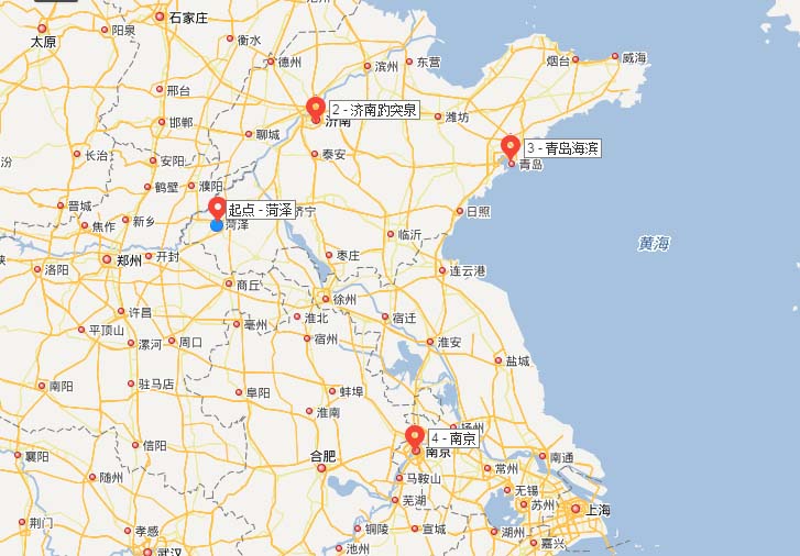 百度地图中怎么标注旅游路线图?