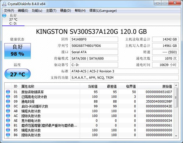 crystaldiskinfo怎么用?CrystalDiskInfo的详细使用图文教程 crystaldiskinfo怎么用?CrystalDiskInfo的详细使用图文教程