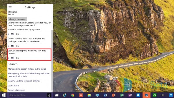 Win10 Build 9926中Cortana怎么打开？