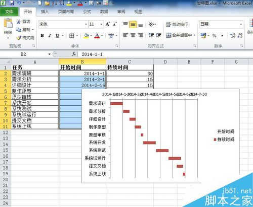 怎么用excel做甘特图?excel甘特图制作方法