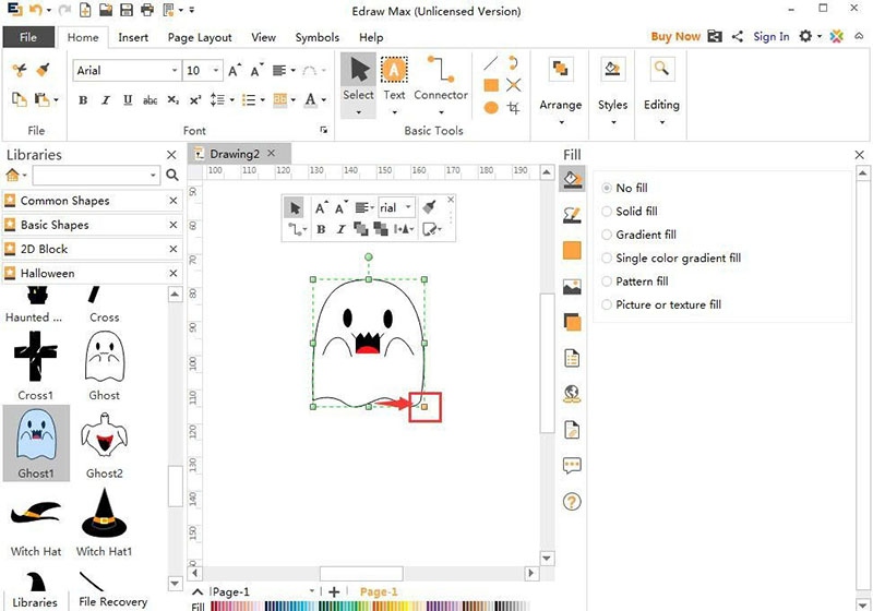 Edraw Max亿图图示怎么绘制建万圣节精灵形象?