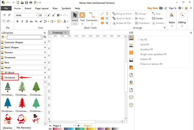 Edraw Max意图图示怎么创建圣诞老人形象?