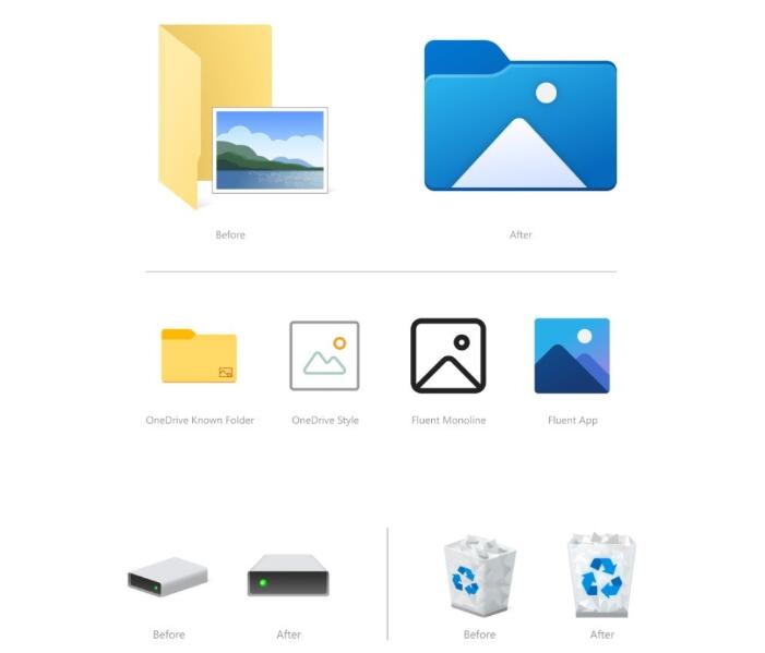 Win10 新增一批 &ldquo;文件资源管理器&rdquo;流畅设计图标