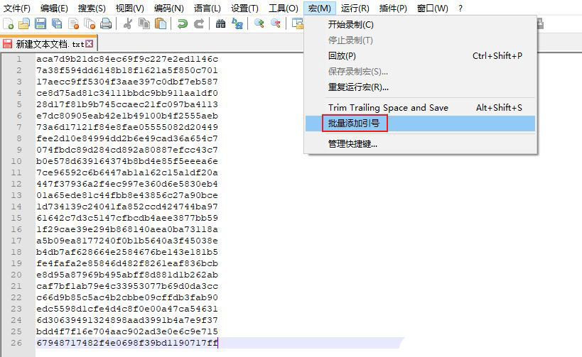 notepad首尾怎么添加引号? notepad++批量添加引号的技巧