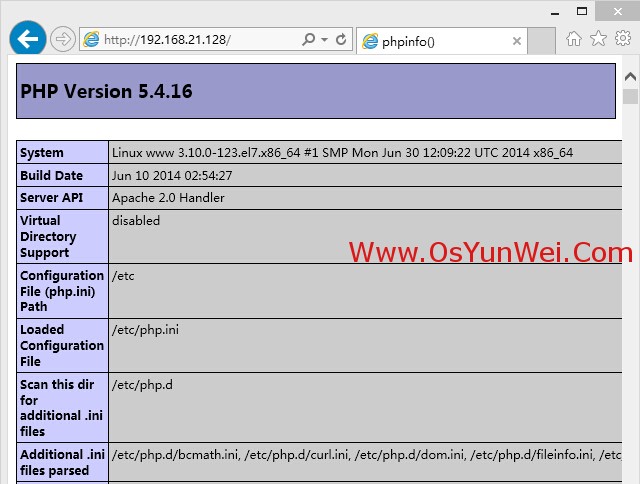 CentOS 7.0 安装配置LAMP服务器方法(Apache+PHP+MariaDB)