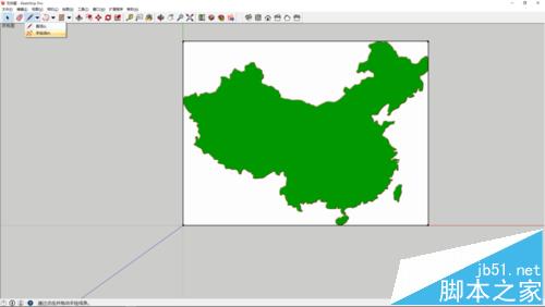 sketchup怎么在地图上制作中国地图图形的书架?