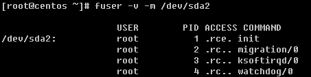 在Linux上如何使用fuser工具来查询文件的用户