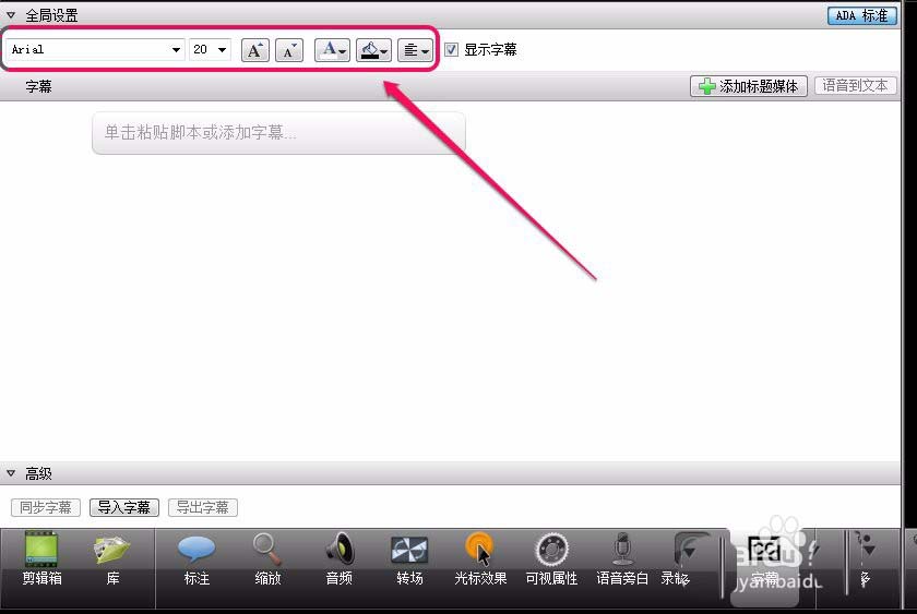 CamtasiaStudio视频怎么添加字幕?