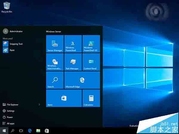 Win10 RS1分支Windows Server 2016 TP4 14267界面曝光