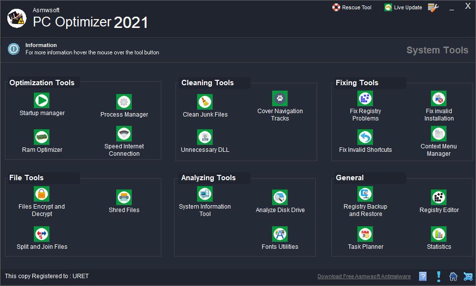 系统优化工具Asmwsoft PC Optimizer 2021安装及激活教程 附软件下载