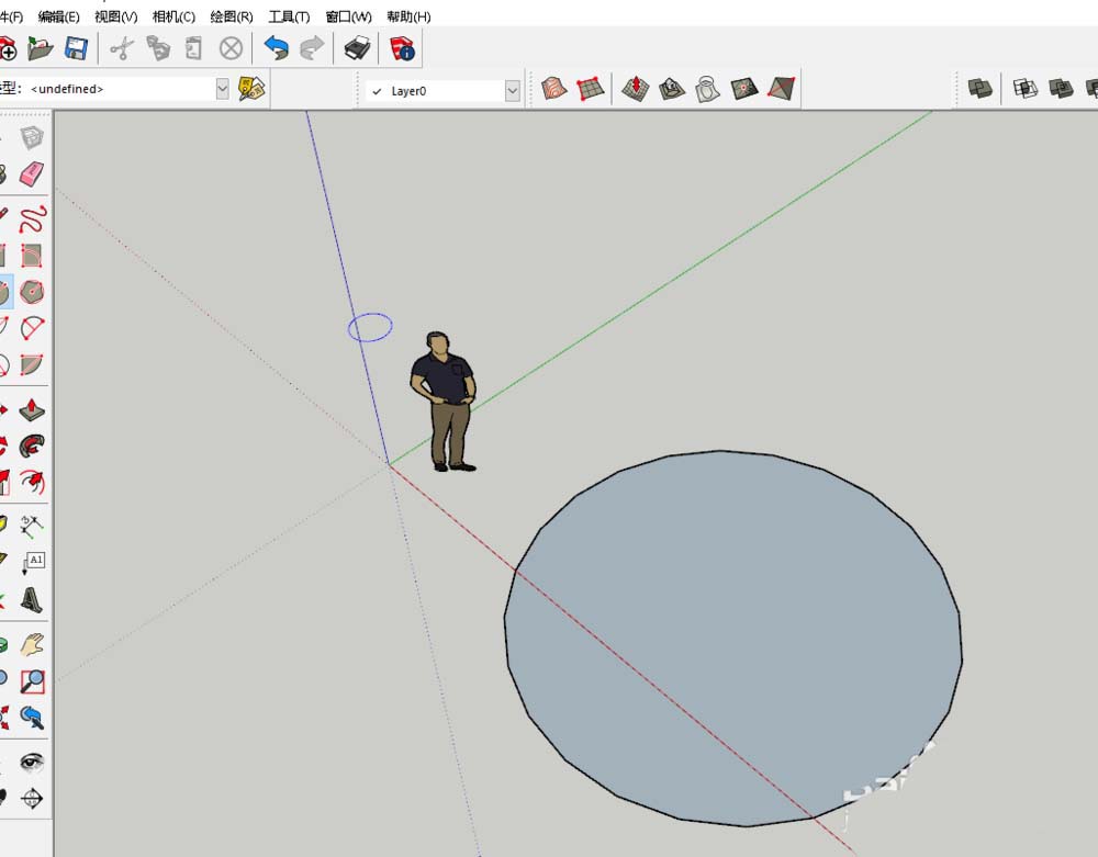 SketchUp草图大师怎么画圆锥?