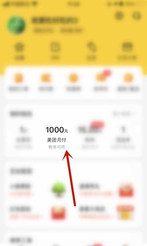 美团怎么在月付中获得月符?