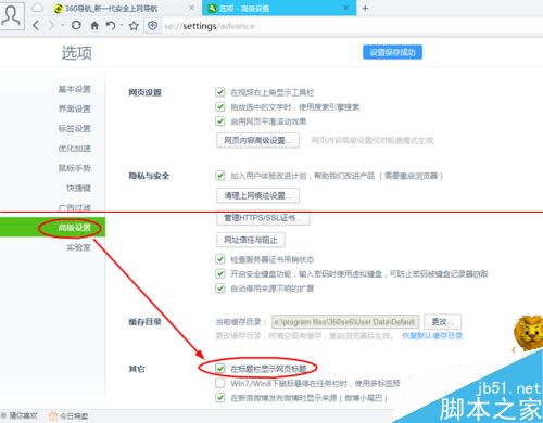 360安全浏览器怎么在标题栏显示网页标题？