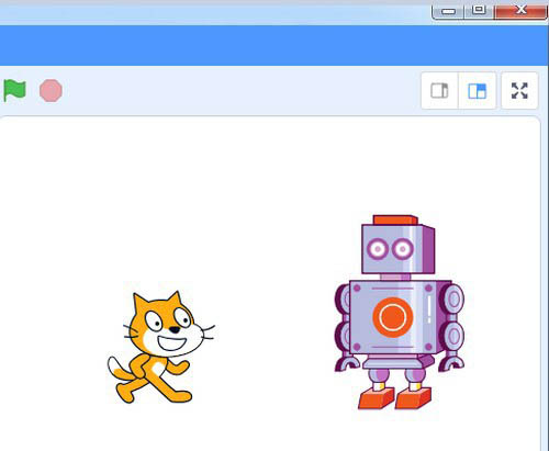 scratch怎么控制机器人? scratch3按空格键机器人变身的实现方法
