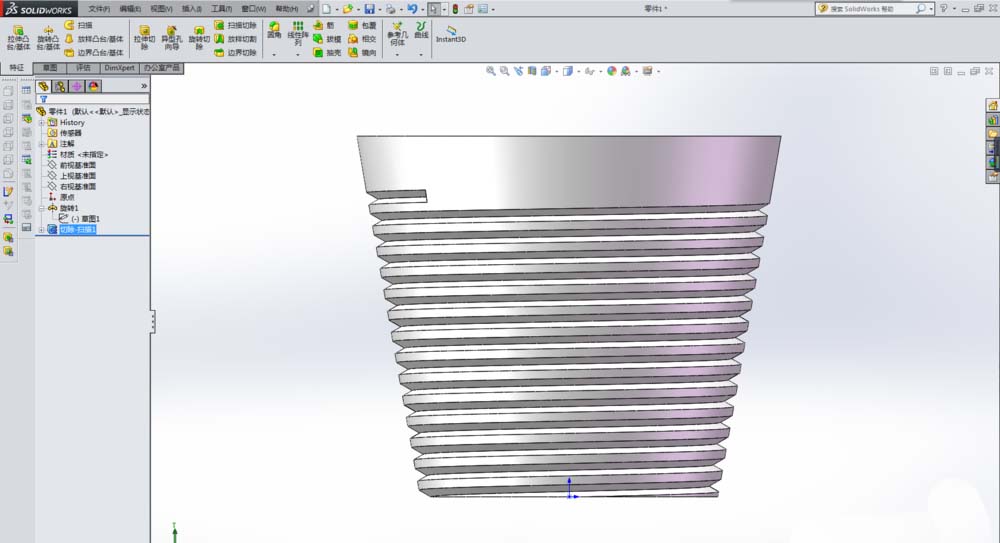 SolidWorks怎么创建锥螺纹?