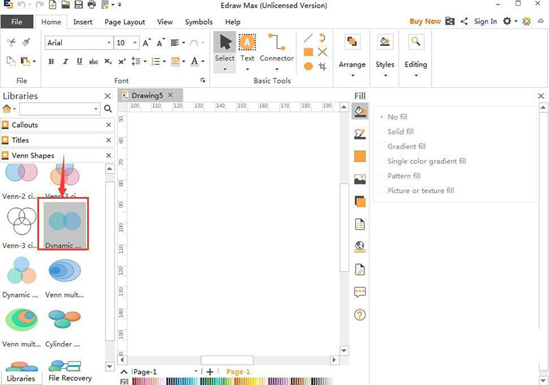 Edraw Max亿图图示怎么创建动态维恩图?
