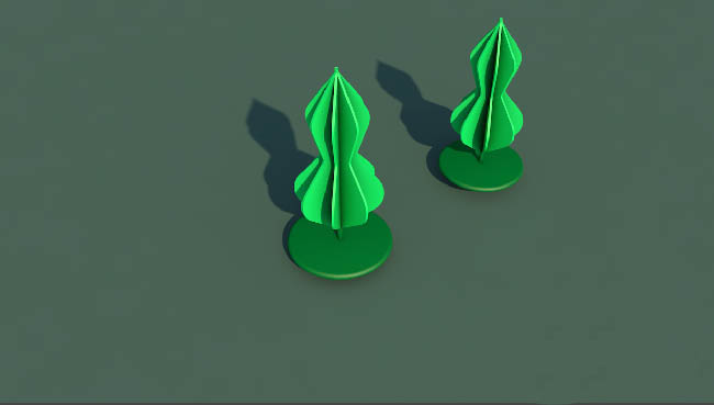 C4D怎么快速建模三维立体的小树模型?