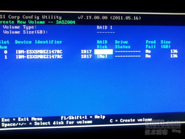 IBM system X3250 M4 配置RAID磁盘阵列的方法