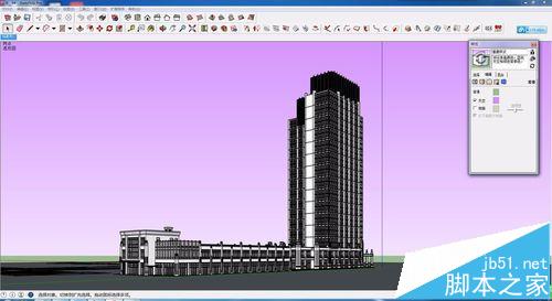 SketchUp怎么调整图纸的背景颜色?
