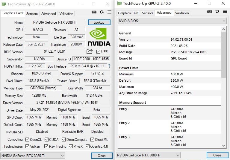 NVIDA GeForce RTX3080Ti显卡全方位评测