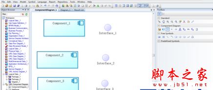 如何使用power designer建立UML组件图?power designer创建UML组件图的教程