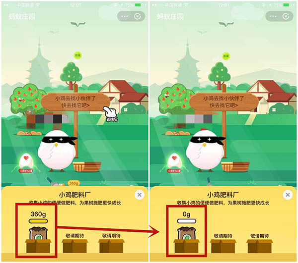 蚂蚁庄园小鸡便便有什么用? 蚂蚁庄园收集肥料的教程