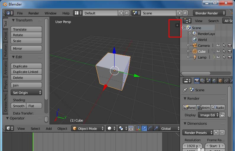 blender怎么设置隐藏场景坐标轴线?