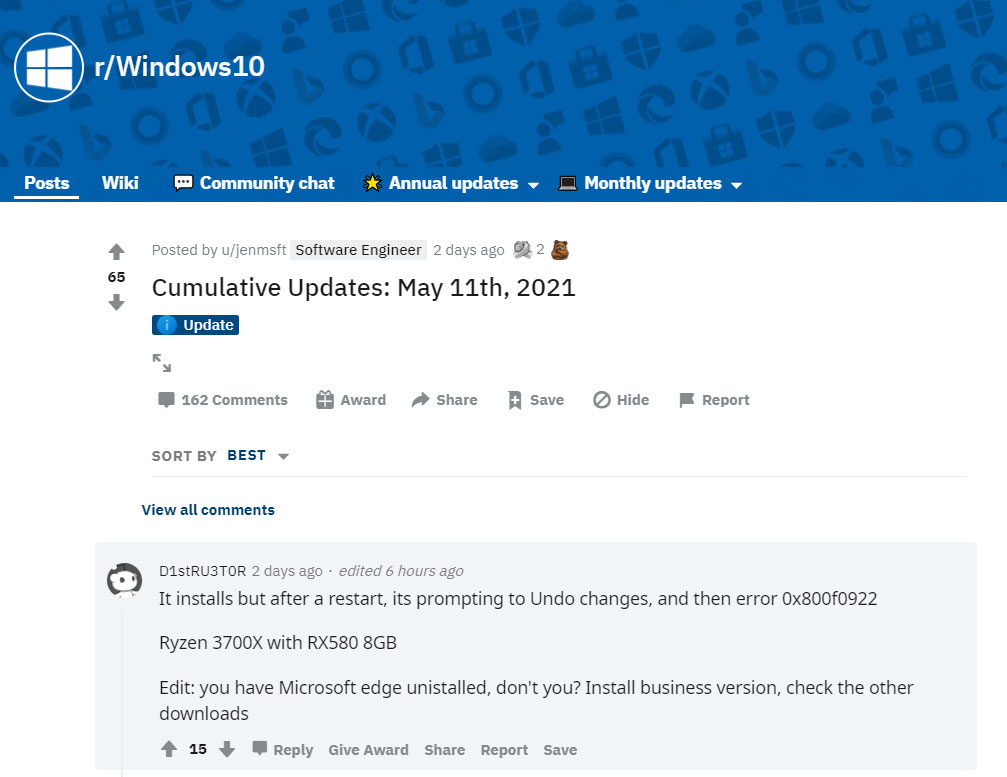 Win10 KB5003173更新安装失败怎么办? KB5003173无法安装的解决办法