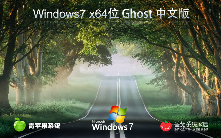 青苹果系统win7特速版 x64位家庭版下载 笔记本专用 简体中文版下载