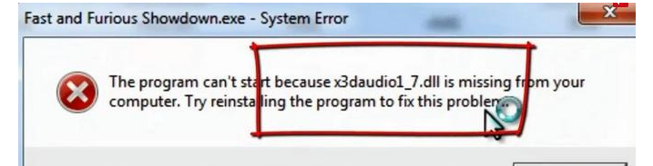x3daudio1 7.dll怎么修复？