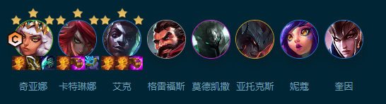 云顶之弈S9.5奇亚娜阵容搭配，S9.5奇亚娜阵容装备站位攻略