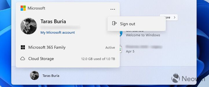 Windows 11 Beta 更新调整：注销功能现需通过Microsoft 365通知访问