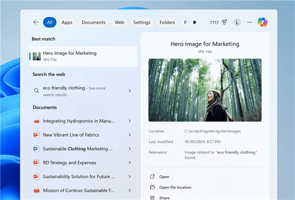 微软Windows AI搜索上线!支持中文、自然语言就能搜