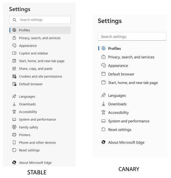 微软Edge设置页大变样!越来越像Chrome