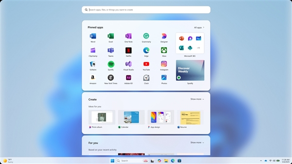 微软展示Windows 11五种开始菜单概念图：可能永远不会发布