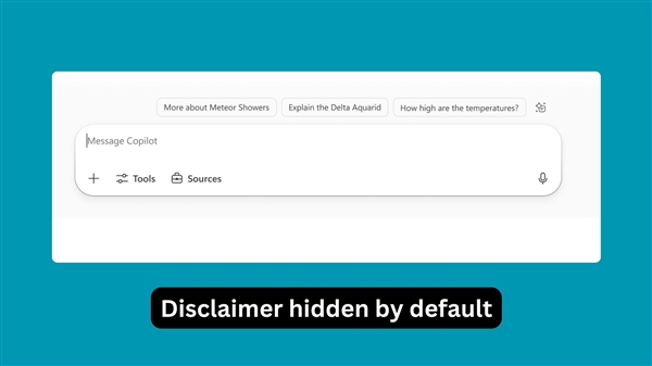Copilot将默认不显示“AI可能会出错”警告!微软称其很烦人