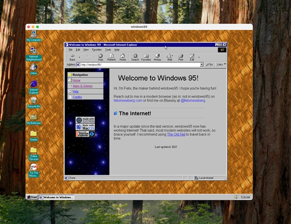 JavaScript重写整个Windows 95！5.0大更新已发布：比想的能干得多