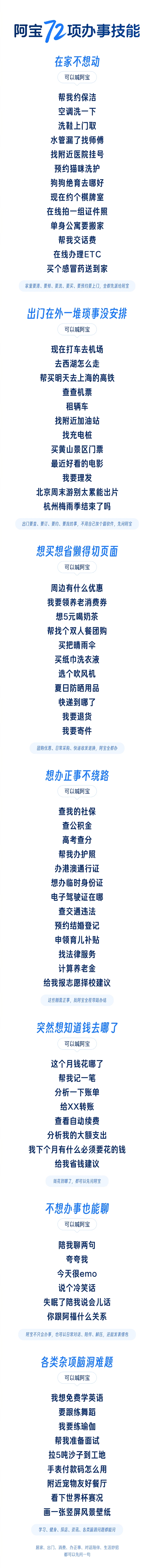 AI版支付宝开放公测：上线72项办事技能