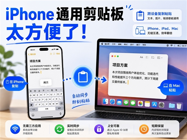 不用点复制粘贴：iPhone这通用剪贴板太方便了