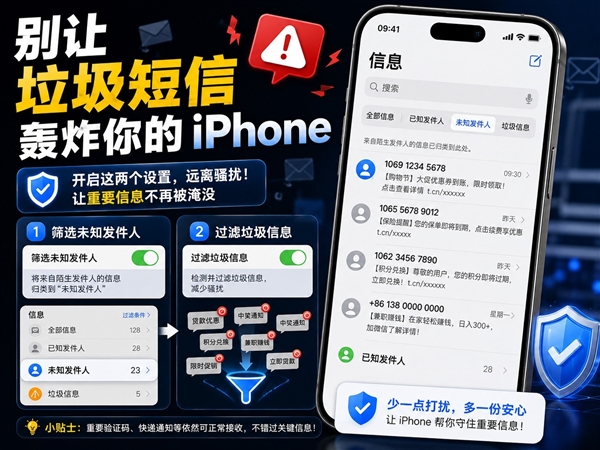 iPhone总被垃圾短信轰炸：这设置真心建议打开