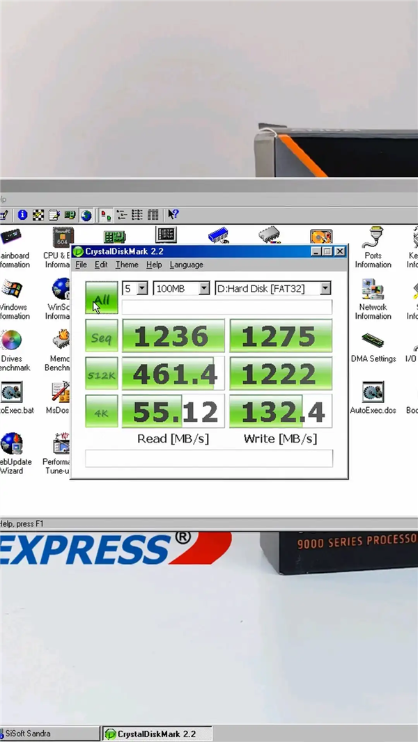 怀旧党狂喜!大神在锐龙9上跑Windows 98:NVMe固态硬盘飙至1275 MB/s